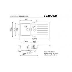 Zlewozmywak Schock SIGNUS D-150 BRONZE Cristadur